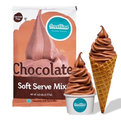 Chocolate soft serve ice - soft, cream